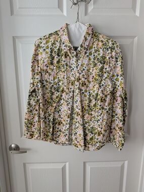 Cato Cotton Floral Button-Up Blouse